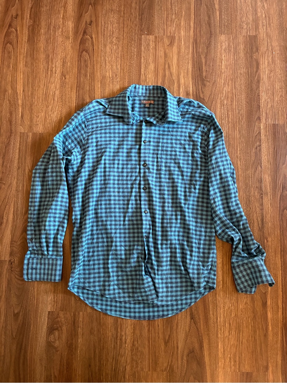 Peter Millar Crown Sport Men’s Check Long Sleeve Button-Up Shirt Pockets L